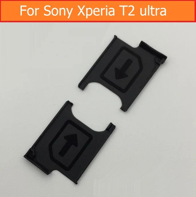 Genuine sim card reader holder for Sony xperia T2 Ultra XM50H D5303 D5322 D5306 Sim Card Slot Tray for Sony T2 Sim Card Adapter Sony phone repair parts