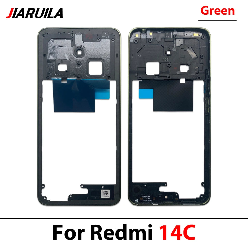 New Middle Frame For Xiaomi Redmi 12 13 13C 14C 4G 5G Door Housing Bezel Repair Parts Xiaomi  Xiao mi phone repair parts