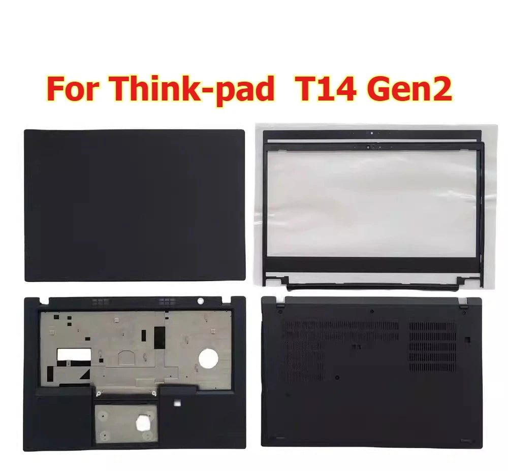Cover case for Thinkpad  T14 Gen2 upper lcd back housing bezel palmrest topcase shell hinge bottom cover Lenovo laptop repair parts