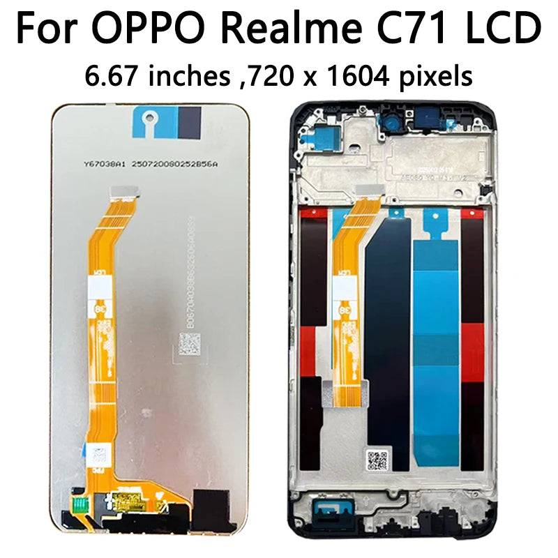 6.67”AAA+ For OPPO Realme C71 LCD RMX5303 Display Touch Screen Assembly For RealmeC71 LCD Replacement Repair Parts  Oppo phone repair parts