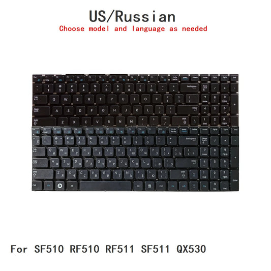 New US Russian Language  Keyboard For Samsung SF510 RF510 RF511 SF511 QX530 Notebook PC Replacement Keyboard SAMSUNG laptop repair parts