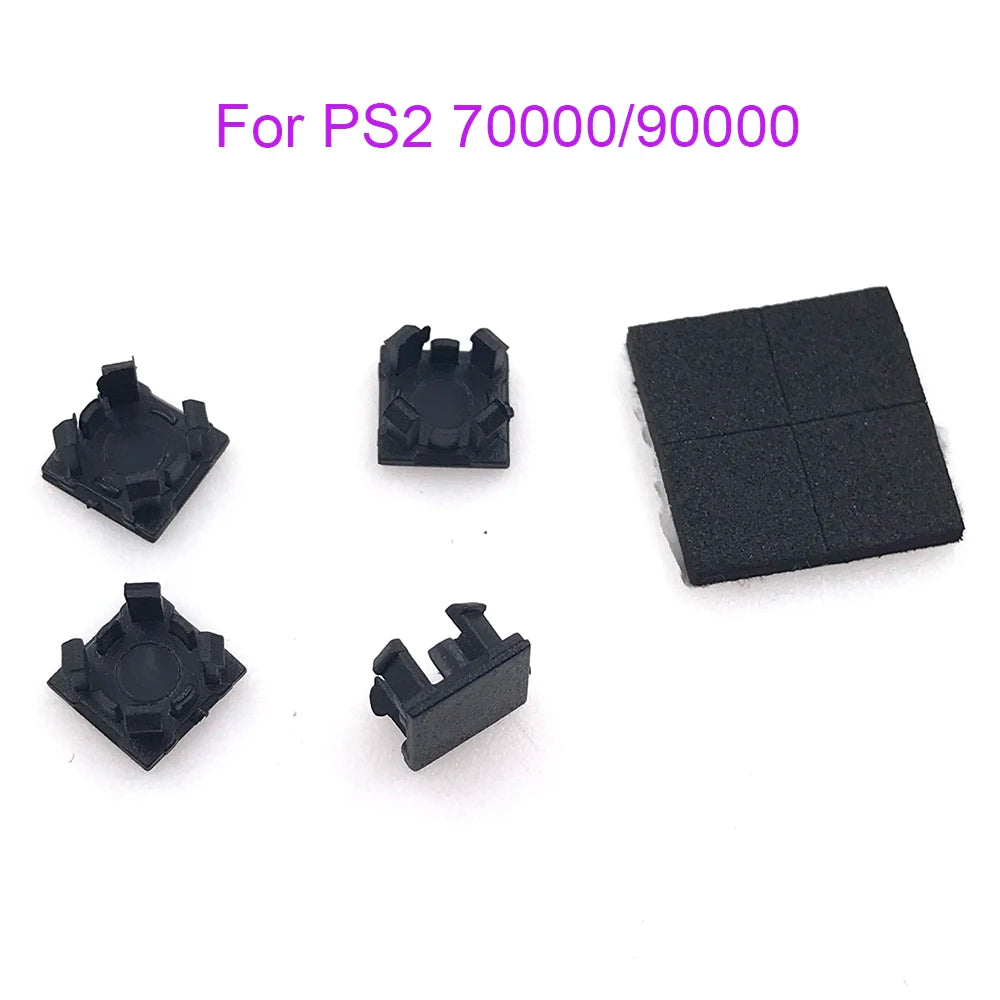 1-5set Black Plastic For PS2 70000 7W 90000 9W Console Screws Screw Rubber Feet Cover Set Screws Kit Repair Parts  Game console repair parts