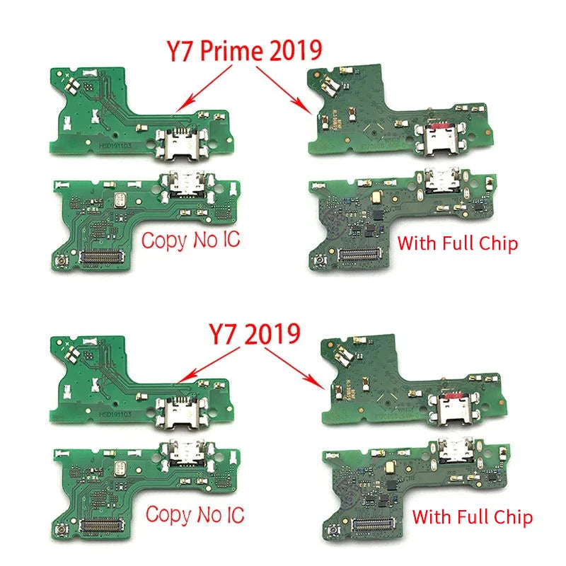 Dock Connector Charger Board For Huawei Y7 2019 / Y7 Prime 2019 USB Charging Port Flex Cable with Microphone Replacement Huawei phone repair parts