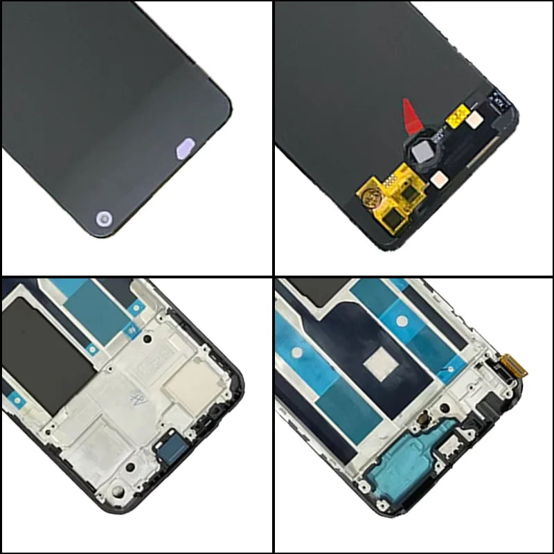 6.4“Super AMOLED For Realme 9 Pro+ RMX3392 LCD Display Touch Screen Digiziter For Realme 9 Pro Plus RMX3393 Display Frame  Oppo phone repair parts