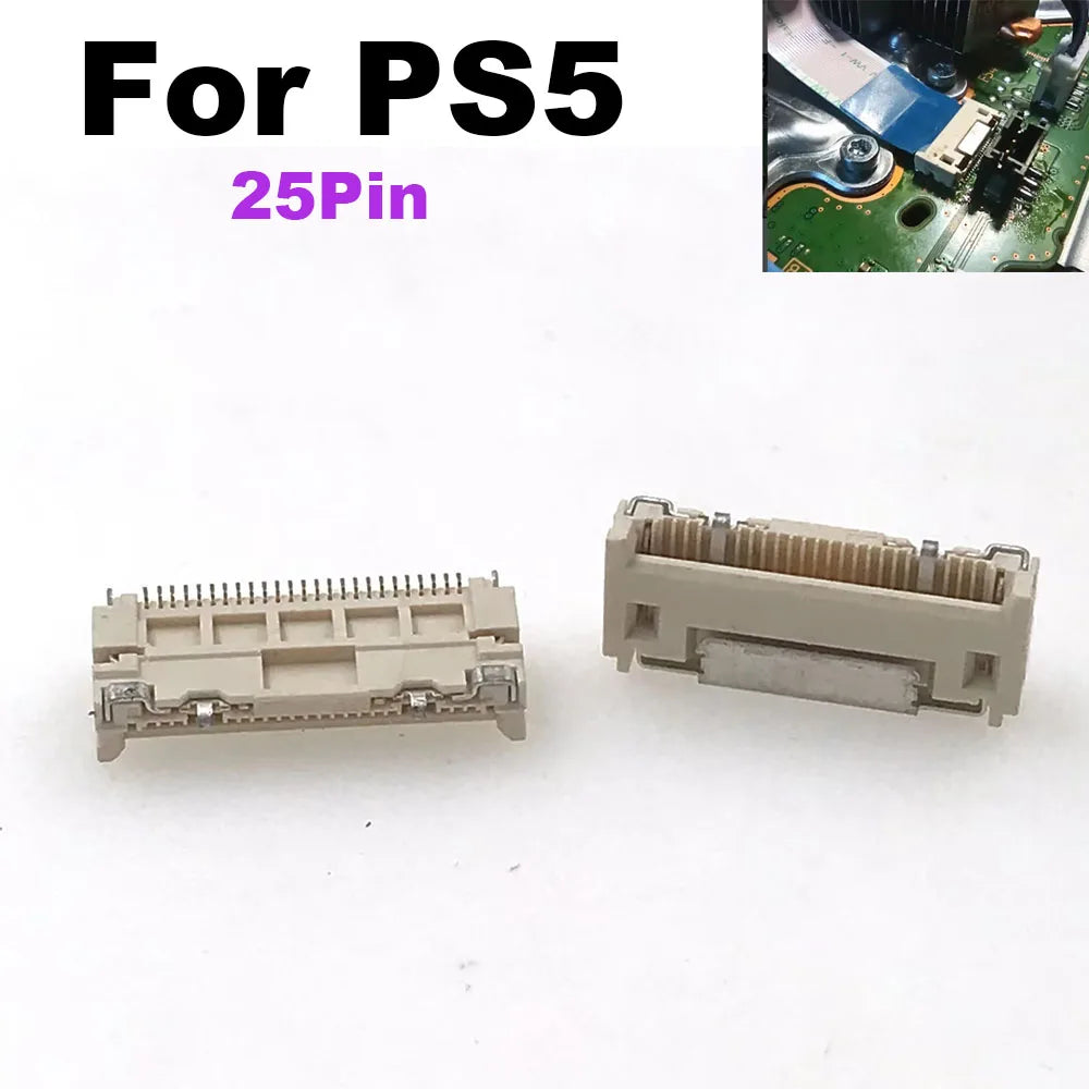 1-10PCS 25Pin Drive Flex Cable Socket For Playstation 5 For PS5 Game Console Repair Parts Game console repair parts