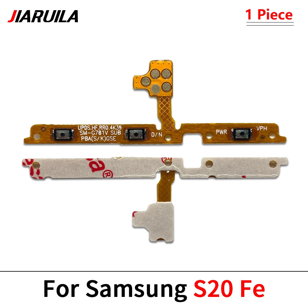 10Pcs, Volume Button Power Switch On Off Button Flex Cable For Samsung Note 10 Plus Lite Note 20 Ultra S20 S21 S23 Fe Samsung phone repair parts
