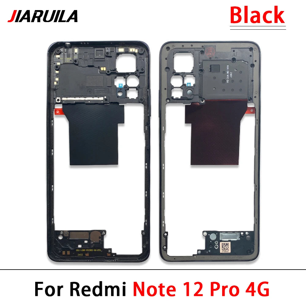 For Xiaomi Redmi Note 12 4G / Note 12 5G / Note 12 Pro 4G 5G / Note 12s Middle Frame Holder Housing Replacement Parts  Xiaomi  Xiao mi phone repair parts