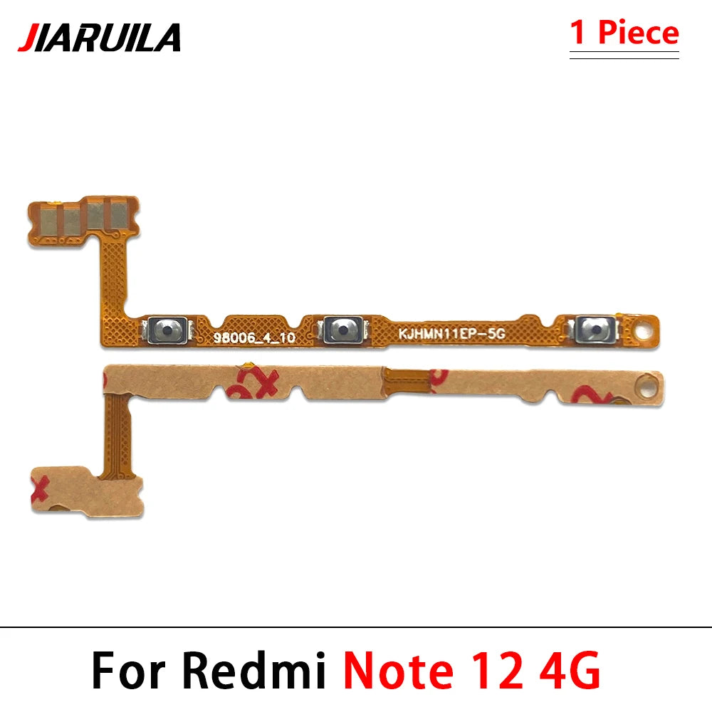 Power On Off Volume Side Button Key Flex Cable For Xiaomi Redmi Note 10 10s 11 11s 11T 11E 12 12s 13 Pro Plus 4G 5G　  Xiaomi  Xiao mi phone repair parts