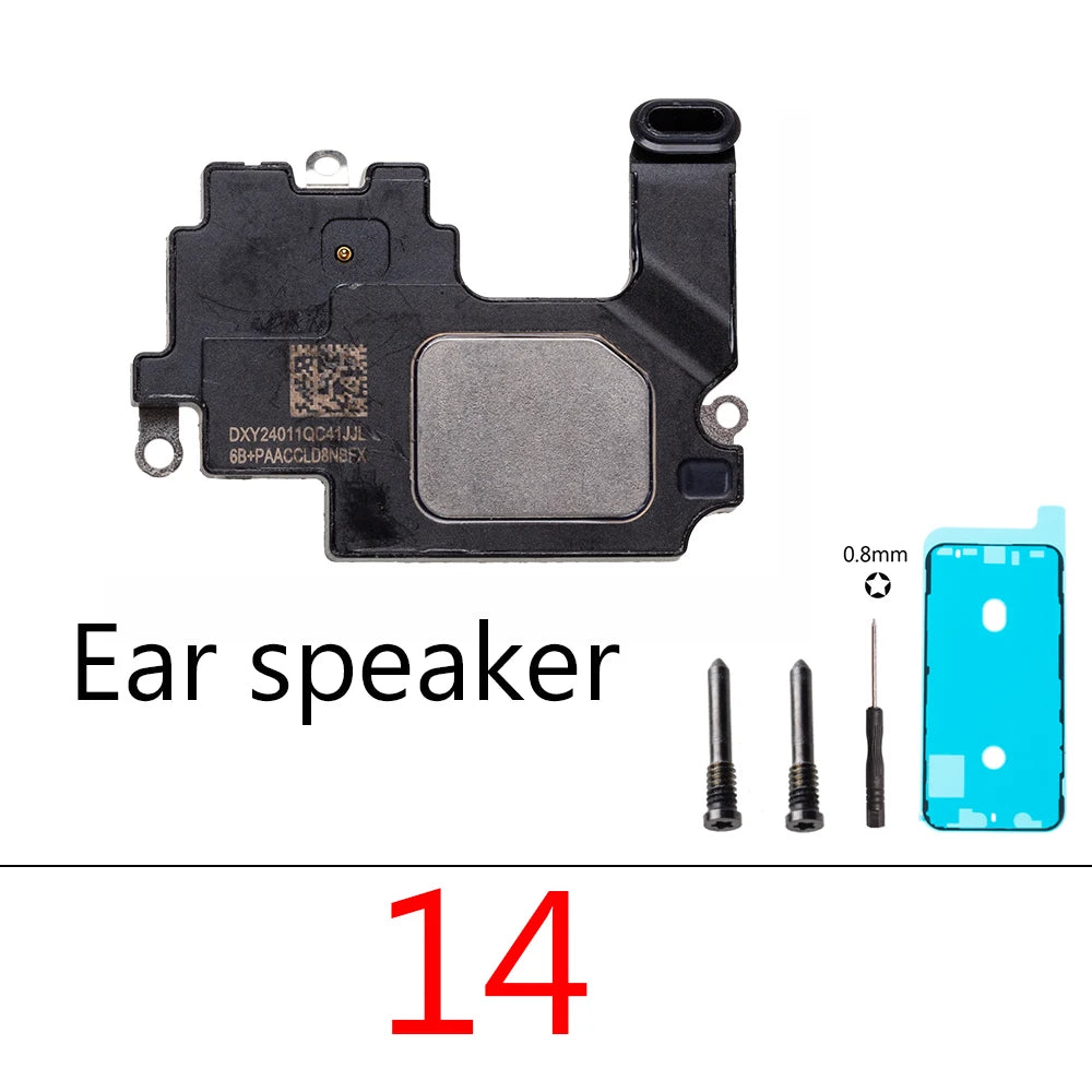 1pcs Ringer Bottom Buzzer Loud Speaker with earpiece  For iPhone  14 15 Pro Max  Plus Replacement Parts iPhone phone repair parts