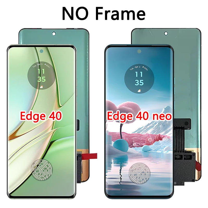 6.55"AMOLED For Motorola Edge 40 Neo XT2307-1 LCD Display Touch Screen with Fingerprint For Moto Edge40 XT2303-2 Display Motorola phone repair parts