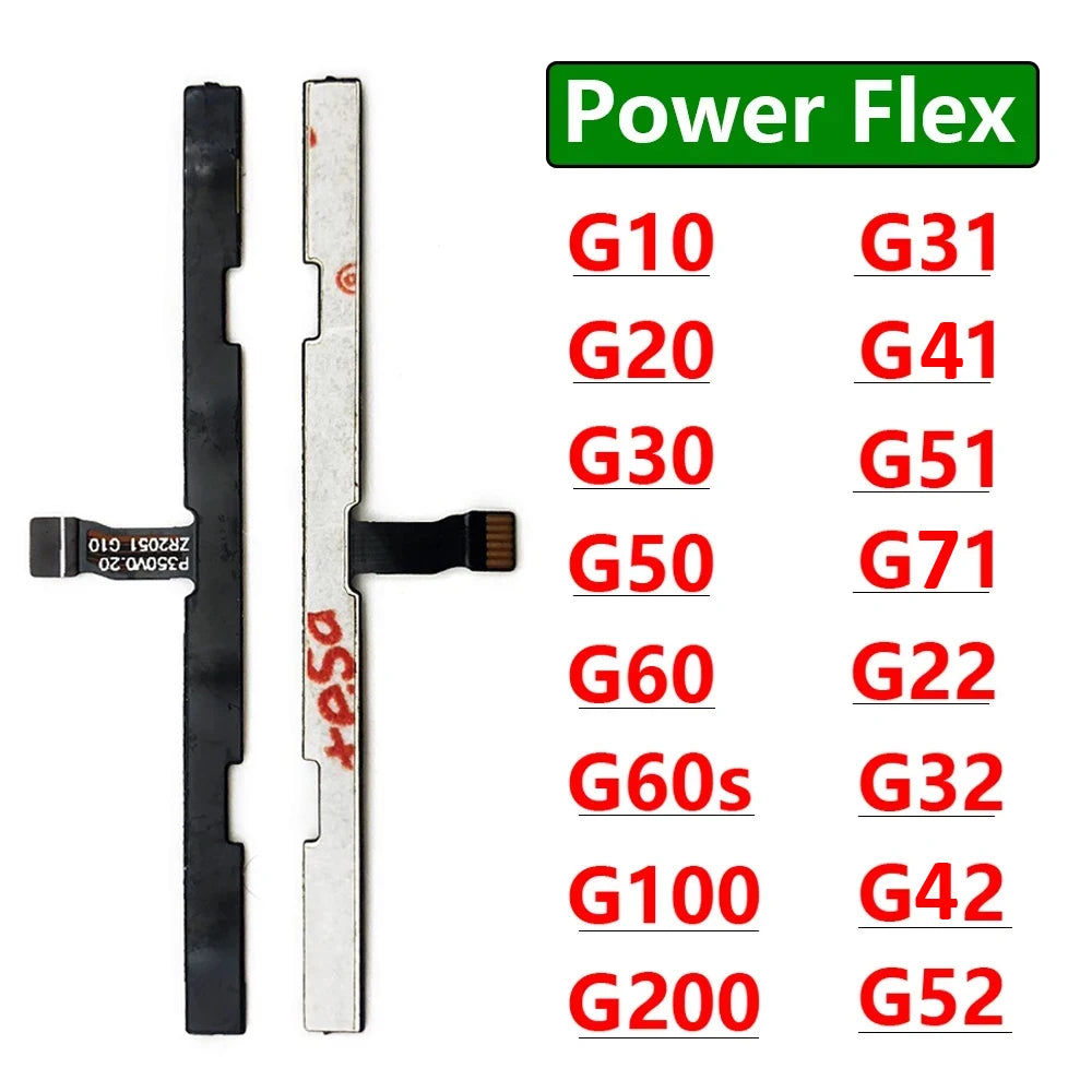 Power on off Volume Key Button Flex Cable For Motorola Moto G10 G20 G30 G100 G200 G50 G60 G60s G31 G51 G71 G22 G32 G52 G62 5G Motorola phone repair parts
