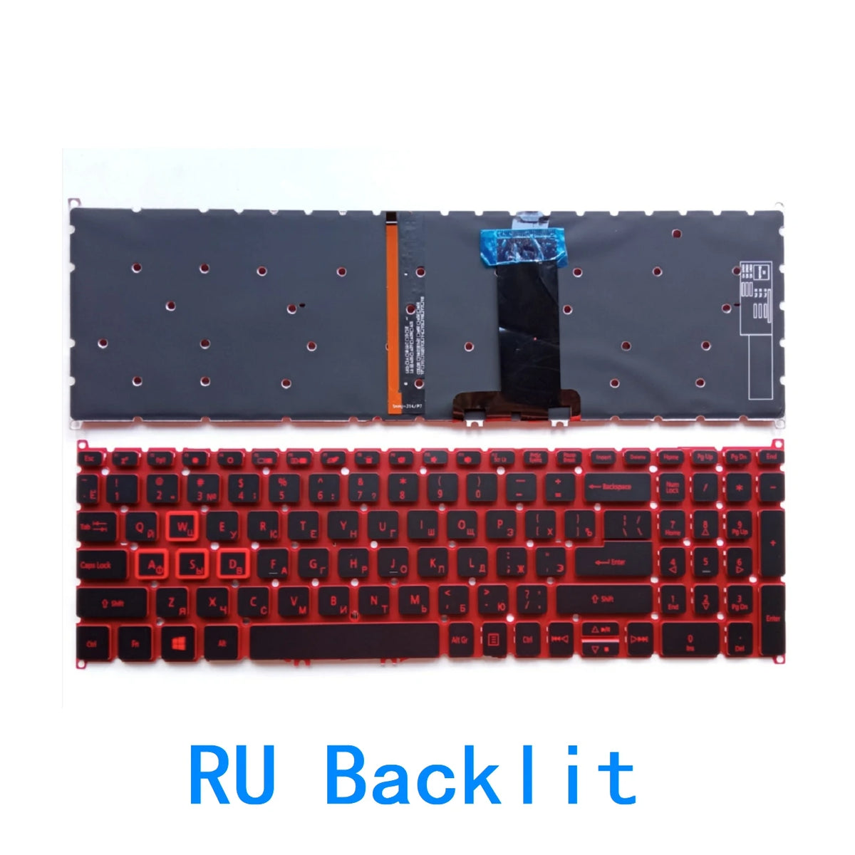 New US Russian Language  Backlit Keyboard For Acer Nitro 5 spin NP515-51 N17W1 NP515-51-80X SP515-51N A317-51  ACER laptop repair parts