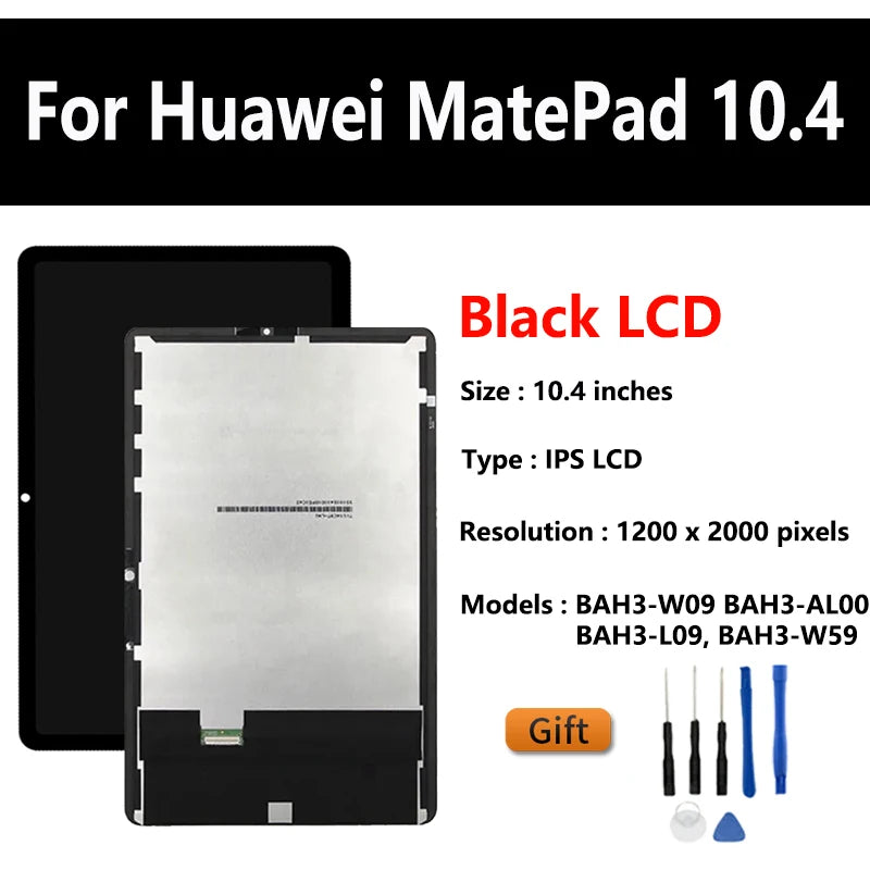 New 10.4" LCD For HUAWEI MatePad bah3-L09 bah3-w09 bah3-AL00 Touch Screen Digitizer Display Assembly For MatePad bah3-w19 Tablet repair parts