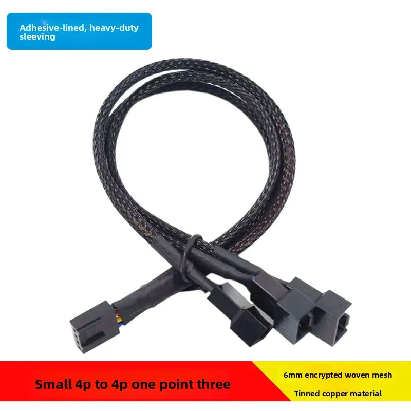4Pin Temperature Control PWM cooling fan Splitter 1 To 1/2/3/4 Extension Cable PC Computer Extension Cable Splitter HUB cable