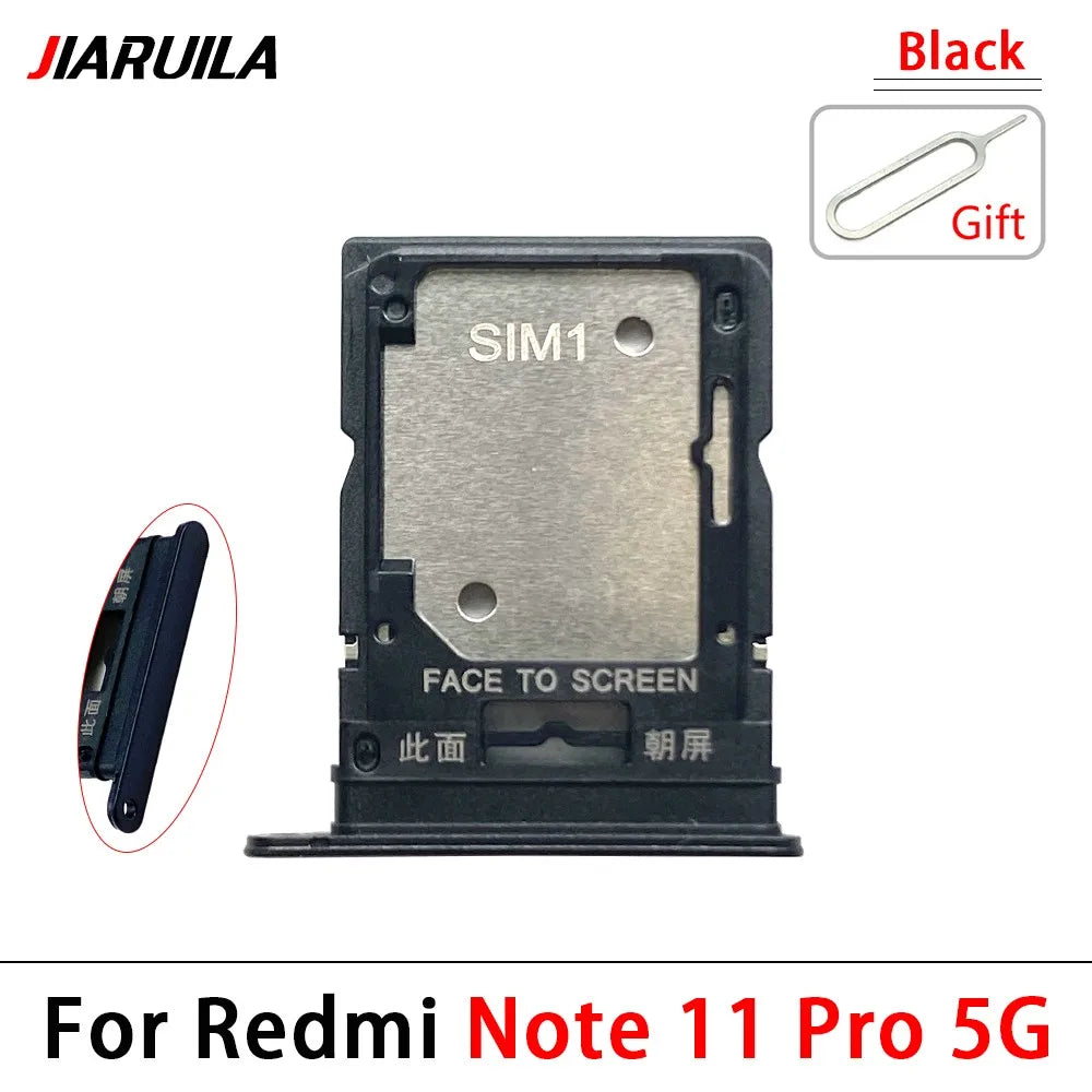 10Pcs, New For Xiaomi Redmi Note 11 11s Pro Plus 4G 5G SIM Card Tray Slot Holder Replacement Parts  Xiaomi  Xiao mi phone repair parts