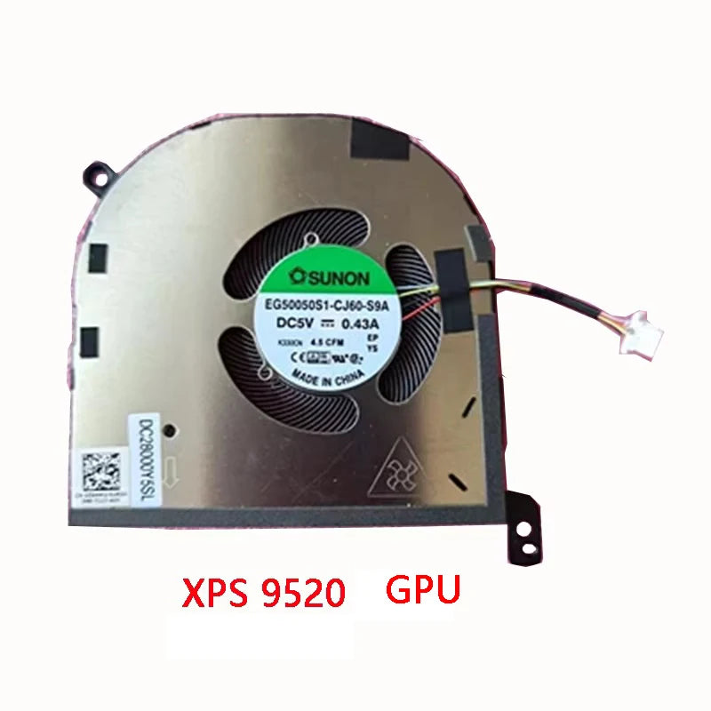 New Original LAPTOP CPU GPU Cooling Fan for DELL XPS 15 9500 9510 9520 Precision 5550 5560 5570 Dell laptop repair parts