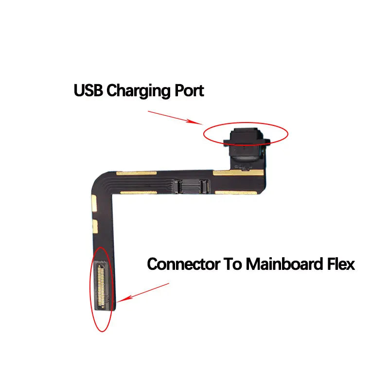 Charging Port For Apple iPad 2/3/4/9.7 5th/6th 10.2 7th/ 8th Gen USB Charging Dock Socket Plug Connector Charge Board Flex Cable  iPad repair parts
