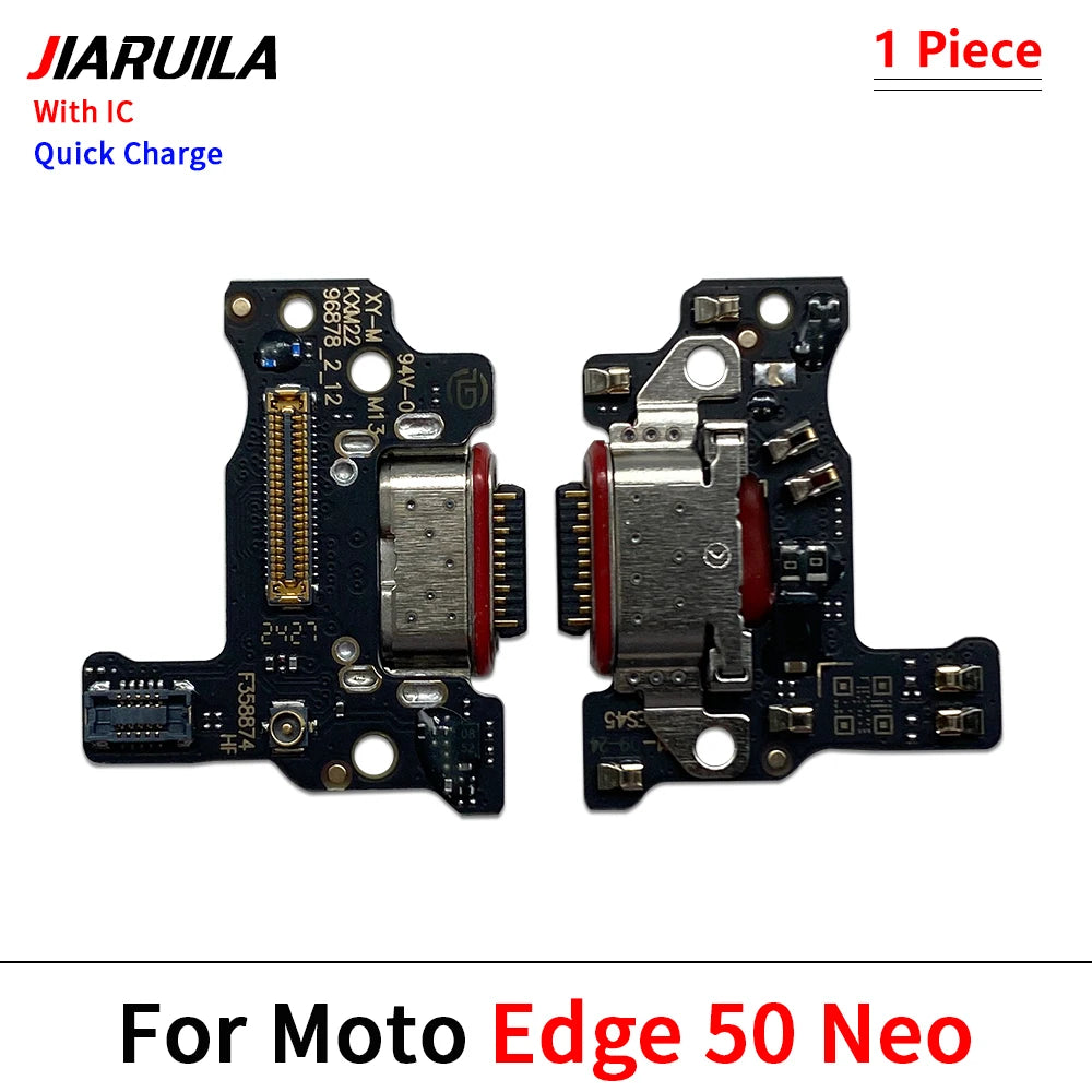 10Pcs, USB Charge Port Dock Connector Charging Board Flex Cable For Moto Edge 20 Lite S 40 30 50 Neo Fusion Ultra Plus Pro 2021 Motorola phone repair parts