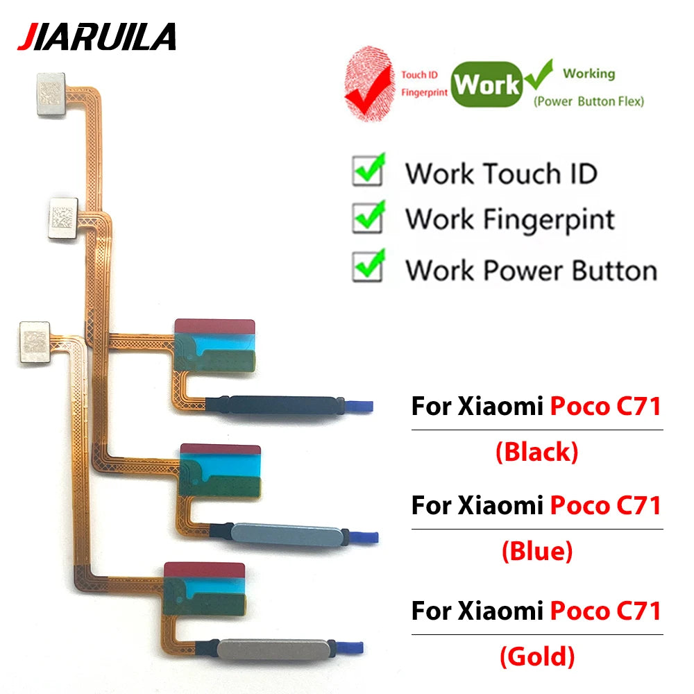 Home Button FingerPrint Touch ID Sensor Flex Cable Ribbon For Xiaomi Poco C50 C55 C65 C71 Replacement Parts Xiaomi  Xiao mi phone repair parts