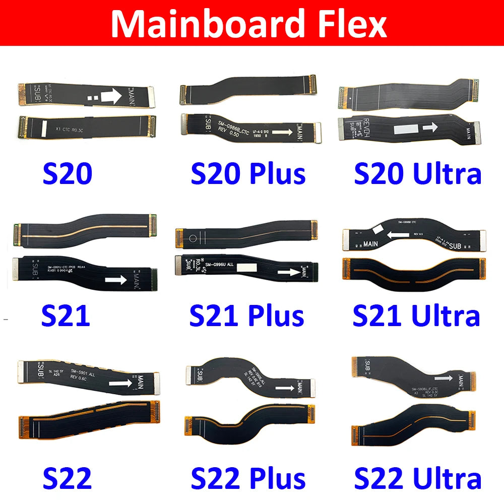 50Pcs, Main Board Motherboard Connector Board Flex Cable For Samsung S20 S21 S22 S23 S24 Plus Ultra Samsung phone repair parts