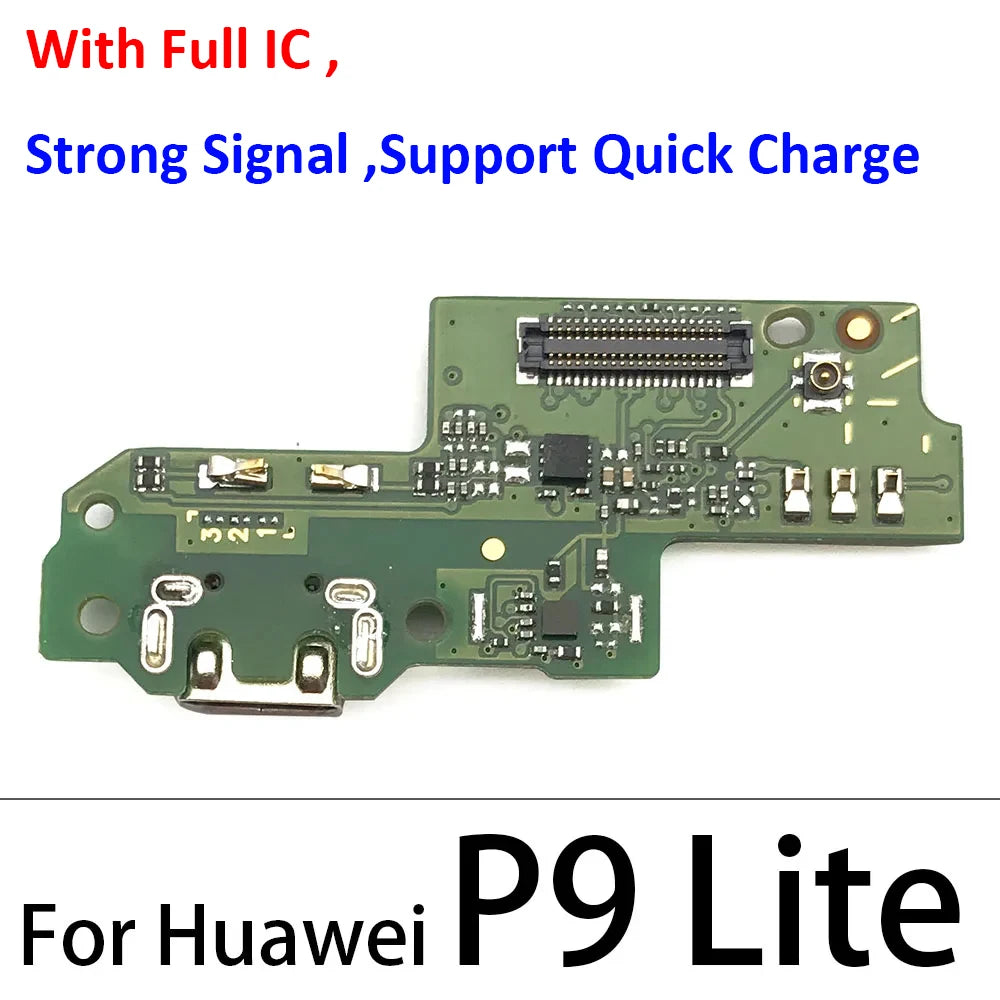 1Pcs Dock Connector Micro USB Charger Charging Port Flex Cable Microphone Board For Huawei P9 P10 P20 P30 Lite E Plus Pro Huawei phone repair parts