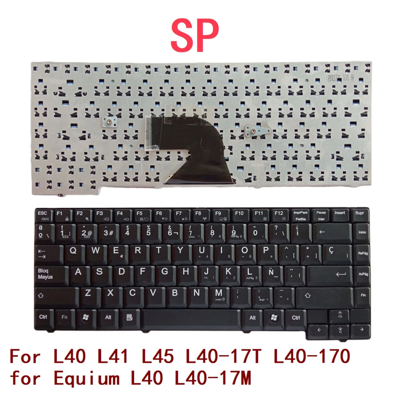 New Spanish Laptop Keyboard For Toshiba L40 L41 L45 L40-17T L40-170 for Equium L40 L40-17M Notebook PC Replacement