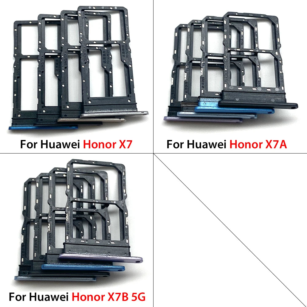 10Pcs,  New For Huawei Honor X6 X6A X6B X7 X7A X7B X7C X8 X8A X8B X9 X9A X9B 4G 5G SIM Card Slot SD Card Tray Holder Adapter Huawei phone repair parts