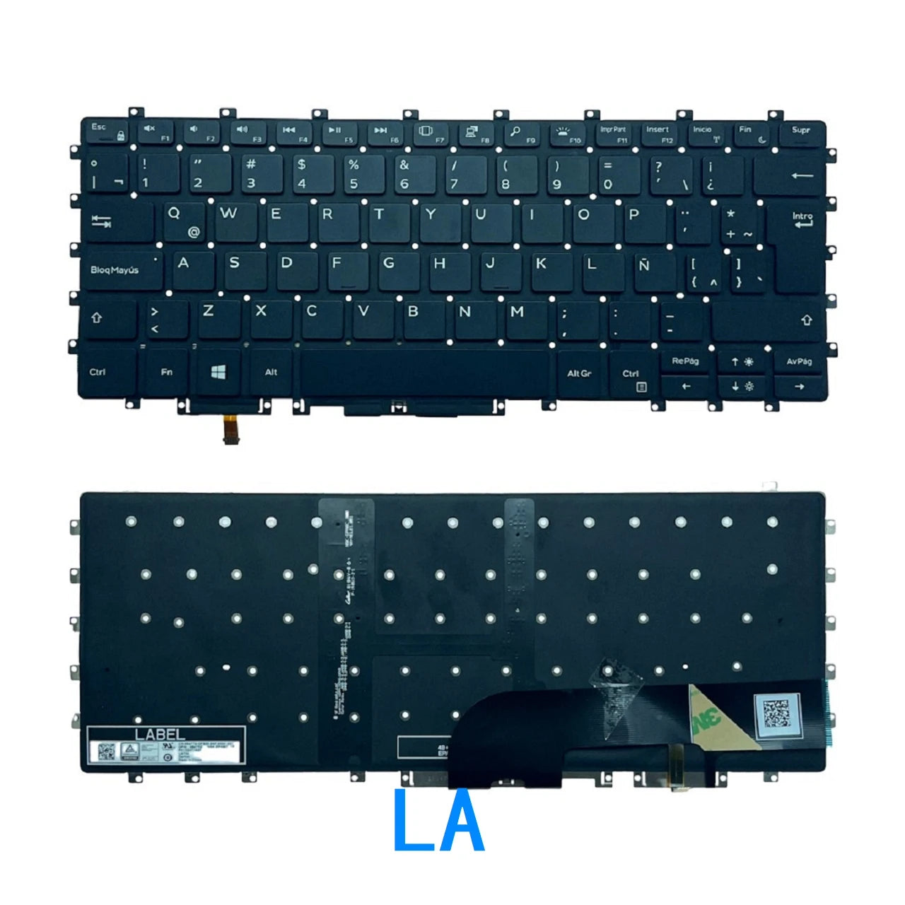 New US Latin Language  Backlit Keyboard For Dell XPS 15 9575 9570 precision 5530 2-in-1 Replacement Keyboard NSK-EPABC 0847TG DELL laptop repair parts