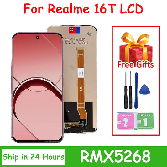 6.81”High Quality For Oppo Realme 16T 5G RMX5268 LCD Display Touch Screen Panel Glass Assembly Replacement Repair Parts Oppo phone repair parts Realme phone repair parts