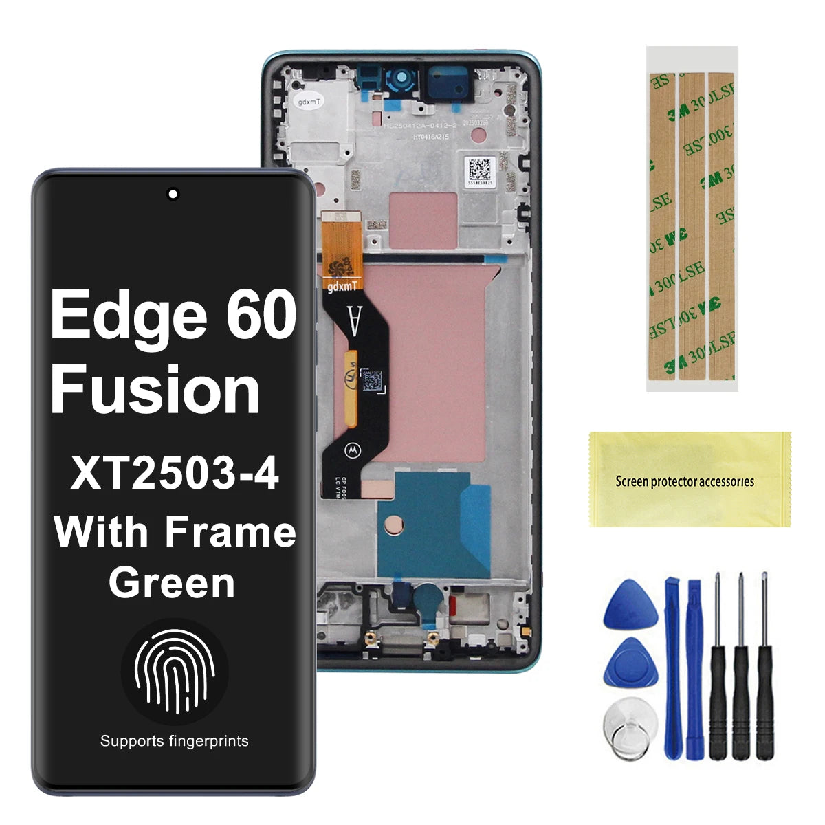Edge60 Fusion XT2503-4 Display Screen With Fingerprint For Motorola Edge 60 Fusion LCD Display Touch Screen Digitizer Assembly Motorola phone repair parts