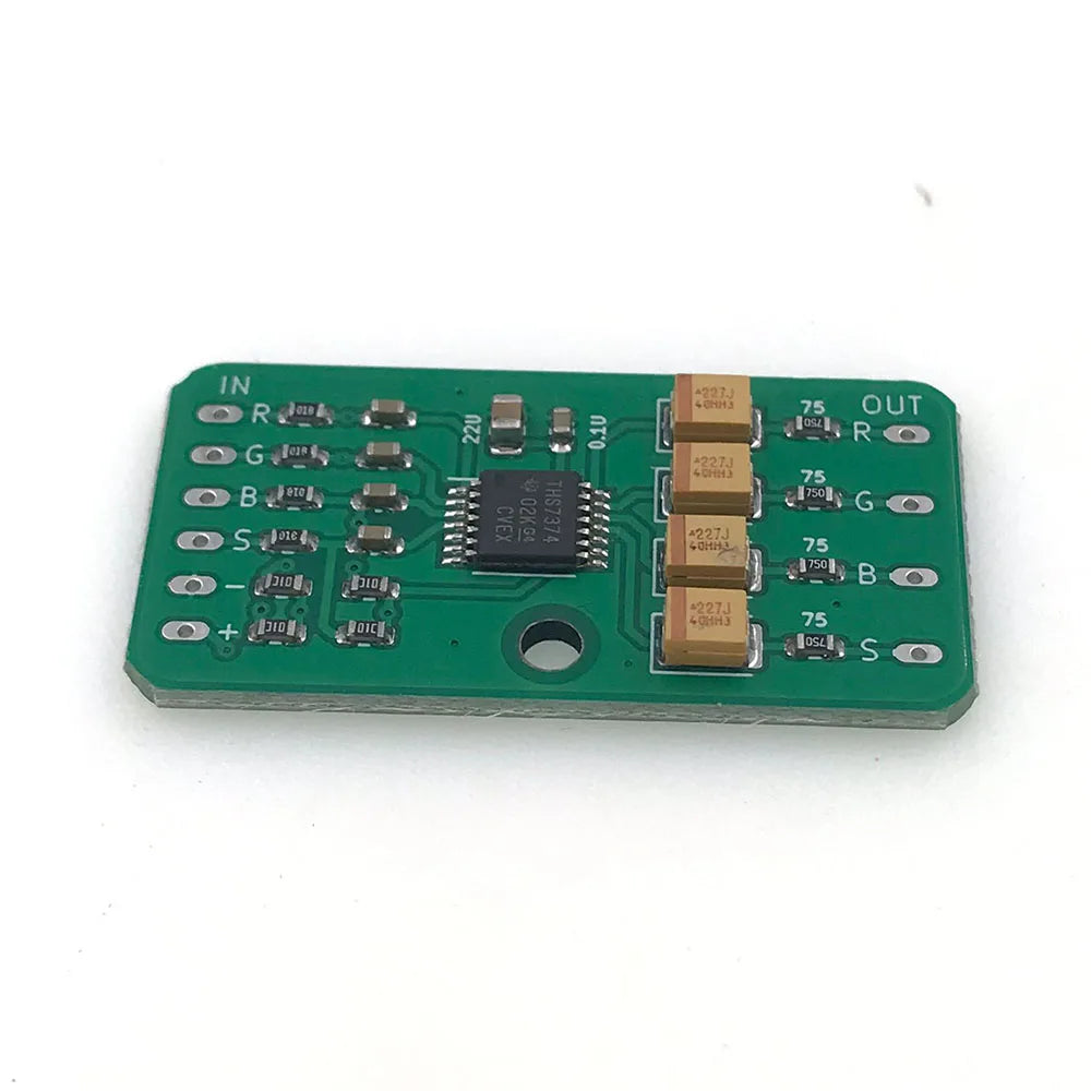 For PC Engine Video Amplifier Board For PCE TurboGrafx-16 THS7374 RGB Amplifier Module Game console repair parts