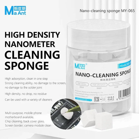 MaAnt MY-065 Nano Cleaning Sponge Dust-free Wipes Tool for Mobile Phone Screen Glue Removal/Camera/PCB Welding Flux Oil Cleaner Professional Repair Tools