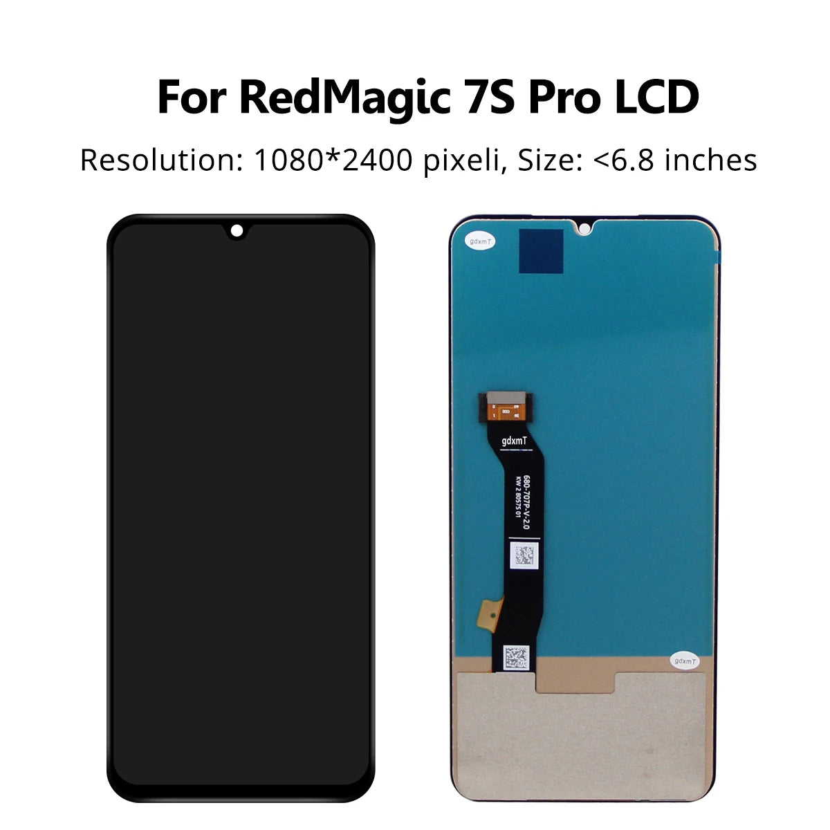 Red Magic 7s pro LCD Display Touch Panel Screen Digitizer Assembly for ZTE Nubia Red Magic 7s pro / 7 pro NX709S NX709J LCD ZTE phone repair parts