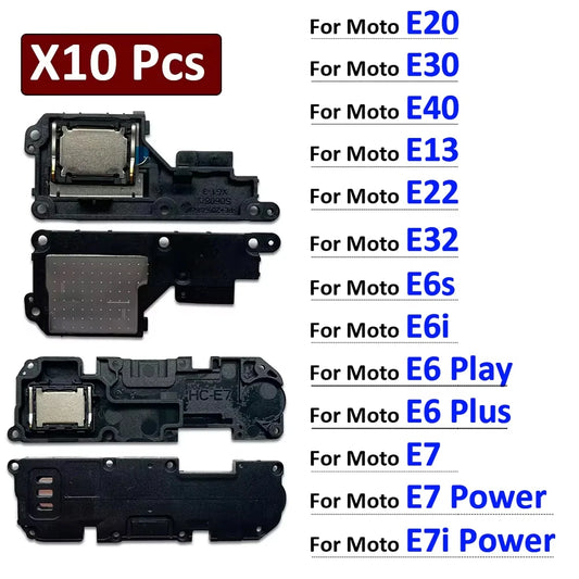 10Pcs, Loud Speaker Loudspeaker Ringer For Moto E20 E22 E13 E32 E30 E40 E6 E7 Plus Play E6s E7i Power Ringer Buzzer Flex Cable Motorola phone repair parts