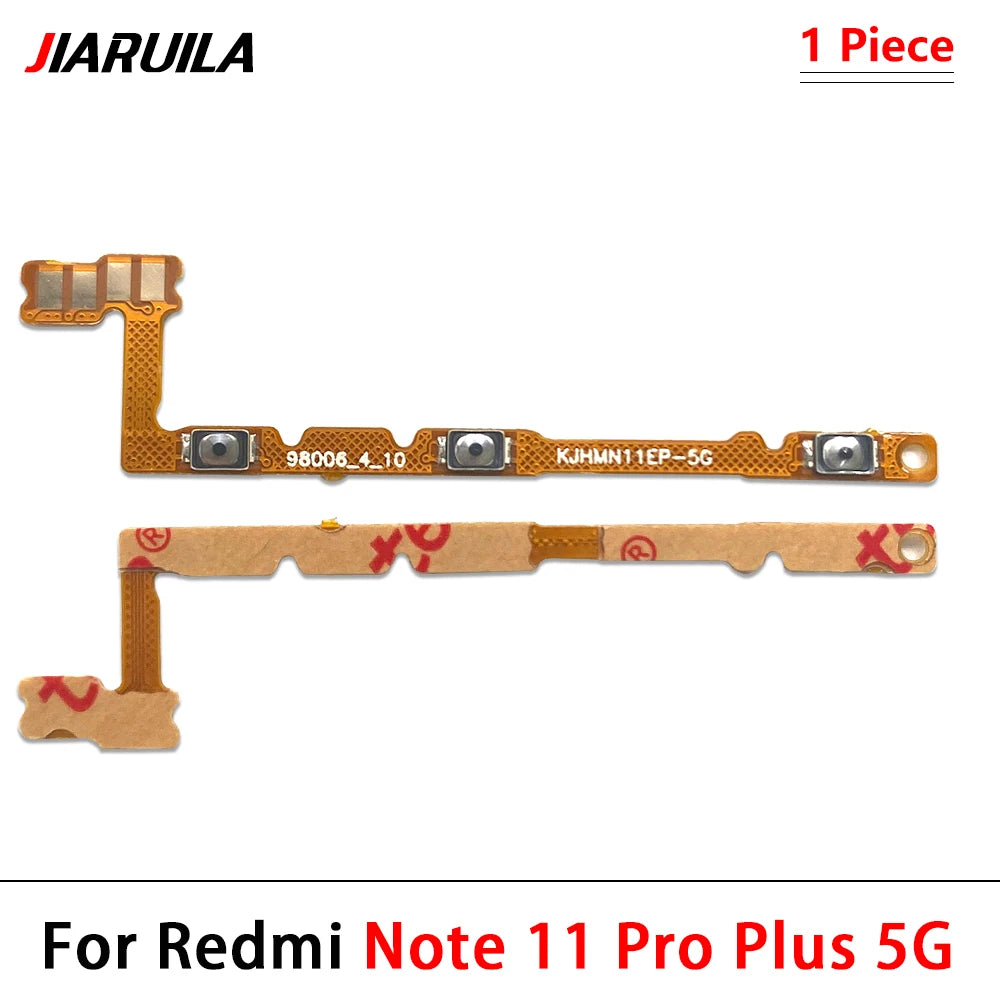 Power On Off Volume Side Button Key Flex Cable For Xiaomi Redmi Note 10 10s 11 11s 11T 11E 12 12s 13 Pro Plus 4G 5G　  Xiaomi  Xiao mi phone repair parts