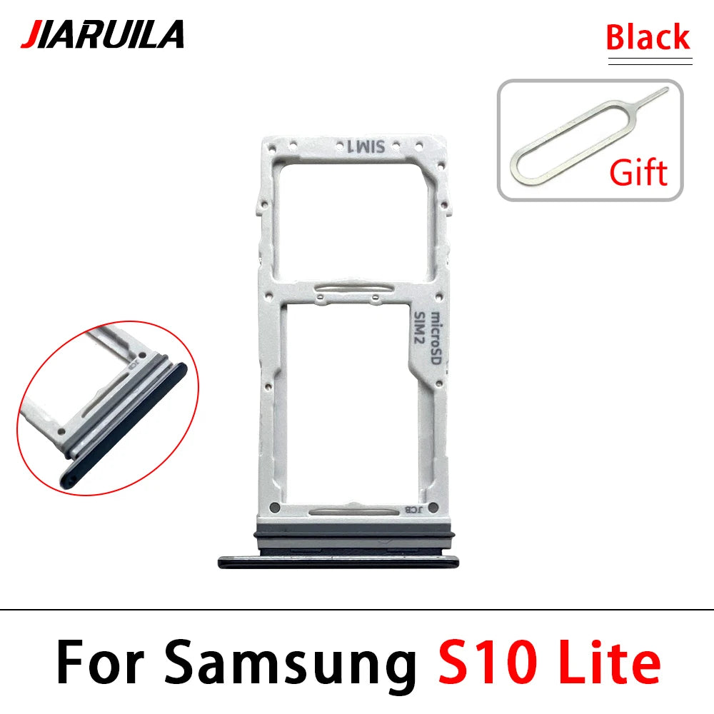 New SiM Tray For Samsung S10 Lite SIM Card Slot SD Card Tray Holder Adapter Samsung phone repair parts