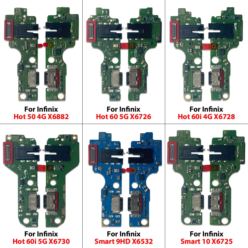 New For Infinix Hot 40 40i 50 50i 60 60i Pro Plus 4G 5G USB Charging Port Dock Charger Plug Connector Board Flex Cable  infinix phone repair parts