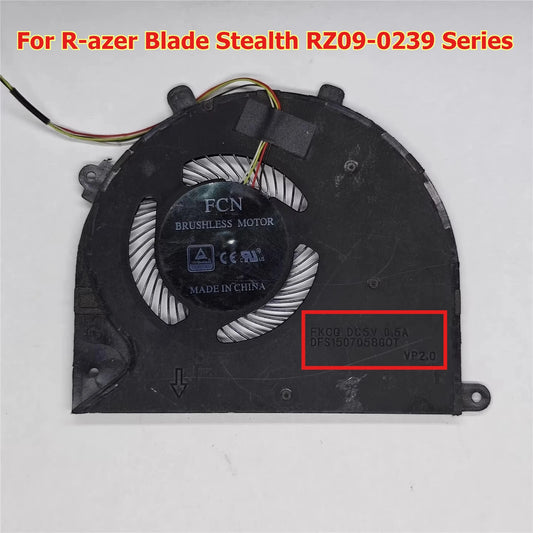 CPU Cooling Fan For Razer Blade Stealth RZ09-0239 RZ09-02393 02394 02393E31 02393E32 02394E31/4E32 DFS1507058G0T FKCQ DC5V 0.5A Razer laptop repair parts