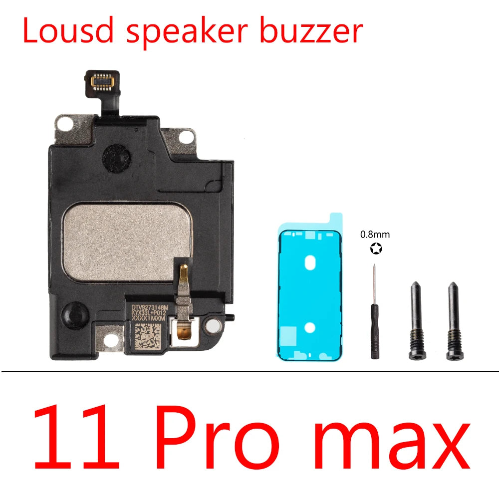 1set Loud Speaker Flex Cable For iPhone 14 13 12 11 15 Pro Max Plus Mini LoudSpeaker Ringer Buzzer Replacement Parts iPhone phone repair parts