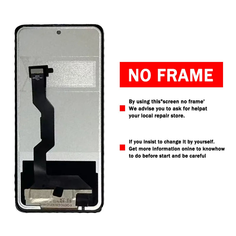 TFT Edge60 Fusion XT2503-4 Display Screen With Frame For Motorola Edge 60 Fusion LCD Display Touch Screen Digitizer Assembly Motorola phone repair parts