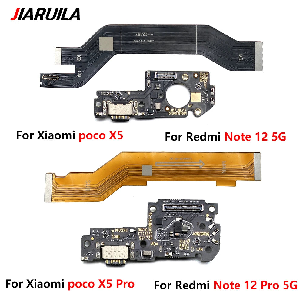 For Xiaomi Poco X5 X6 Pro Redmi Note 12 13 Pro Plus 4G 5G Dock Connector USB Charger Charging Port Flex Cable Board With Micro  Xiaomi  Xiao mi phone repair parts