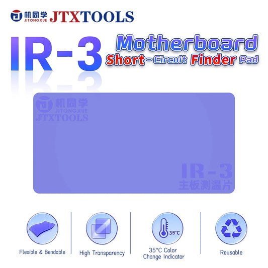 JTXTOOLS IR-3 Short Circuit Finder Pad Motherboard Thermal Detection Sheet 35°C Color Change for Phone PCB Repair Tool Professional Repair Tools