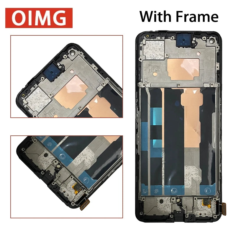 6.62"AMOLED New For Oppo Realme GT Neo2  LCD Display Touch Screen Digitizer Assembly For Realme GT Neo 2 RMX3370 LCD with Frame Oppo phone repair parts Realme phone repair parts