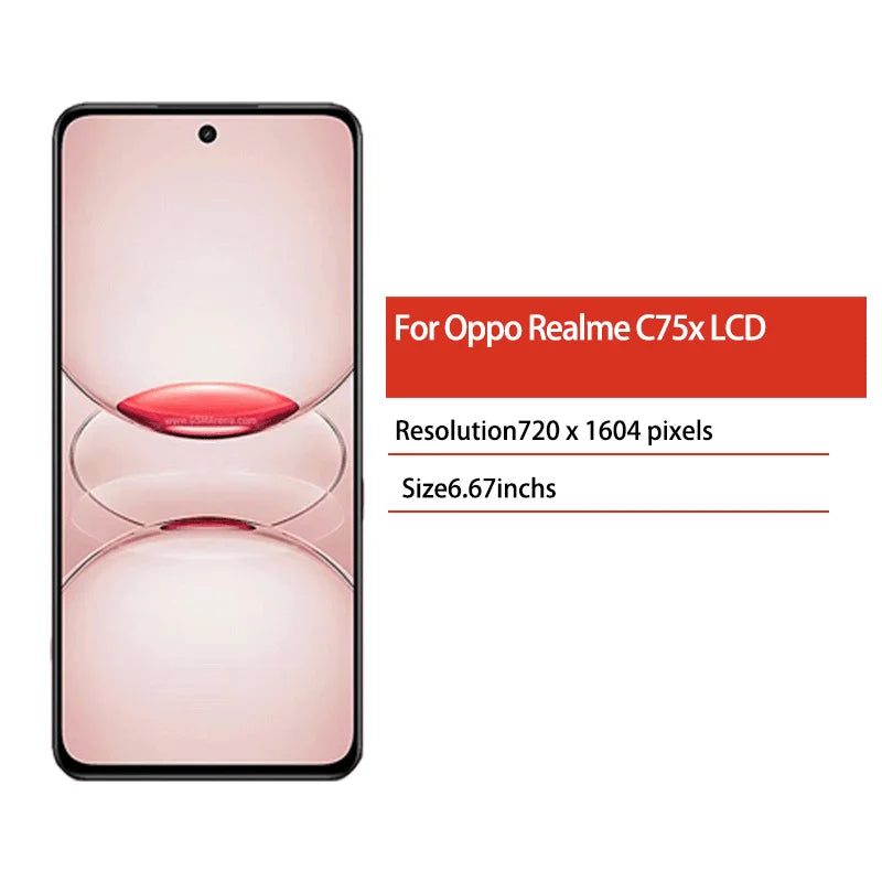 6.67'' IPS LCD For Realme C75x LCD Display Touch Screen Panel Digitizer For Realme C75X Display Replacement Repair Parts Realme phone repair parts  Oppo phone repair parts
