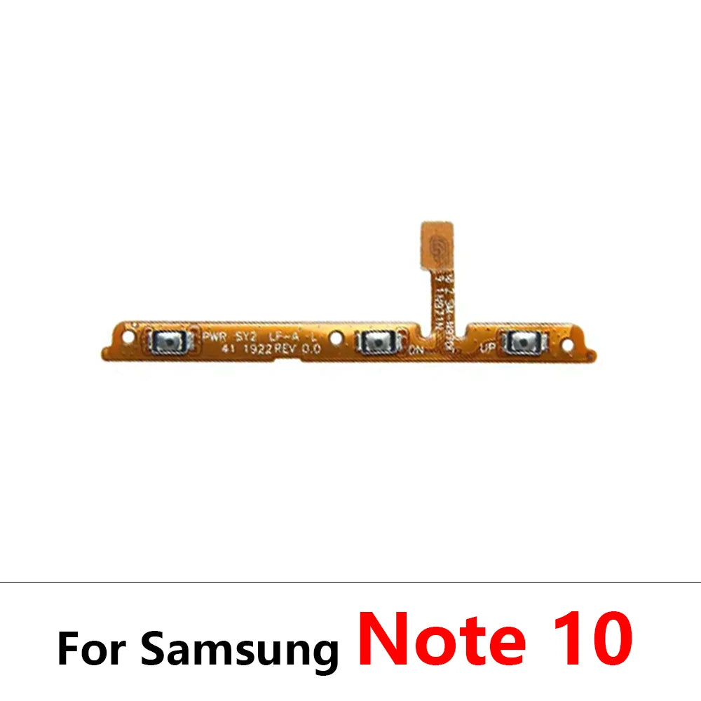 10Pcs, Volume Button Power Switch On Off Button Flex Cable For Samsung Note 10 Plus Lite Note 20 Ultra S20 S21 S23 Fe Samsung phone repair parts