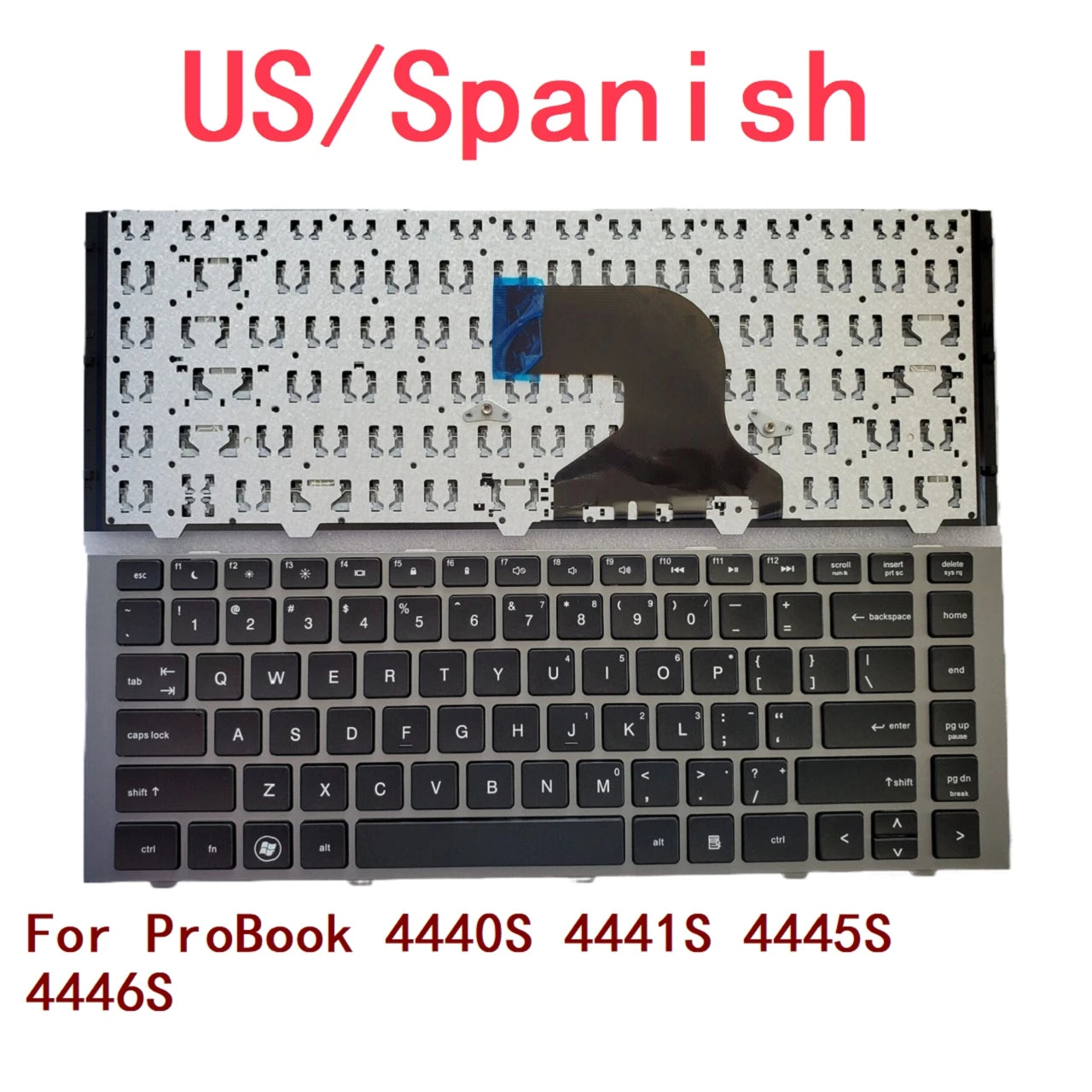 New US Spanish Laptop Keyboard For HP ProBook 4440S 4441S 4445S 4446S Notebook PC Replacement HP laptop repair parts