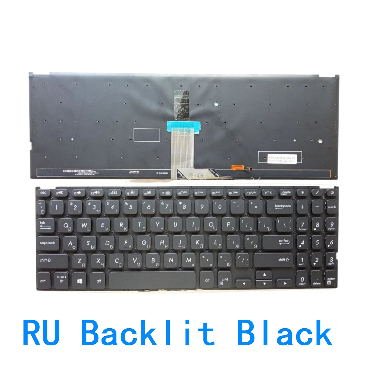 New US Russian Spanish Laptop Backlit Keyboard For ASUS Vivobook X512 X512D X512DA X512F X512FA X512U X512UA X512UB ASUS laptop repair parts