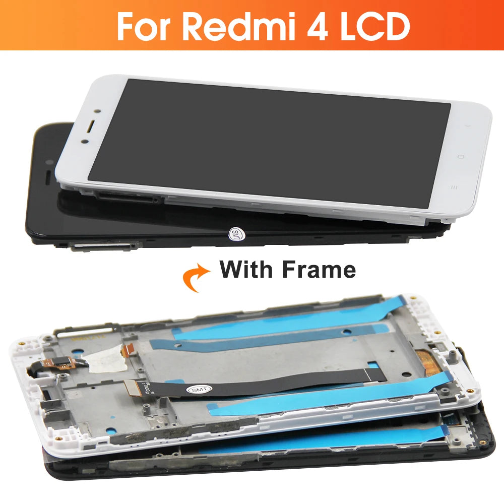 5.0" Screen for Xiaomi Redmi 4 (4X) 2016060 2016090 MAG138 MAE136 Lcd Display Digital Touch Screen with Frame for Redmi4 Screen Xiaomi phone repair parts