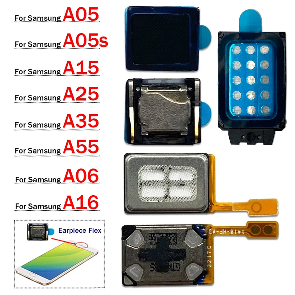 Front Top Earpiece Earphone Ear Speaker Sound Receiver For Samsung A05 A05s A15 A25 A35 A55 A06 A16 A26 A56 A07 A17 4G 5G Samsung phone repair parts