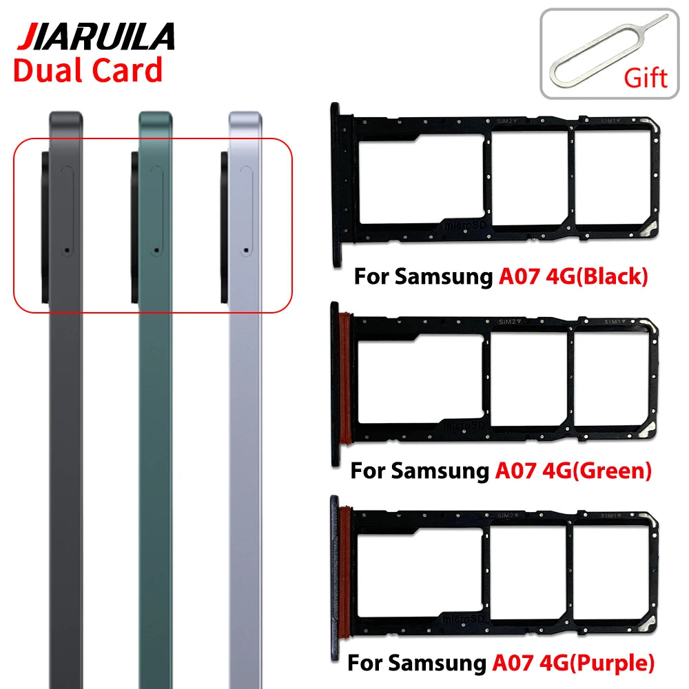 New For Samsung A07 A17 4G 5G Dual SIM Card Tray Slot Holder Adapter Accessories Samsung phone repair parts